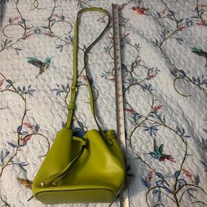 Lodis Green Crossbody Bag with Drawstring Closure